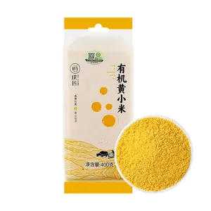 PUJIANG Organic Yellow Millet 14.1oz - Premium Northeast Glutinous Millet for Porridge & Grains