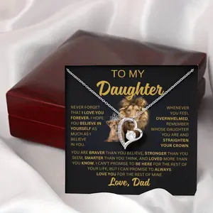 Forever Love Necklace to My Daughter from Dad wife birthday