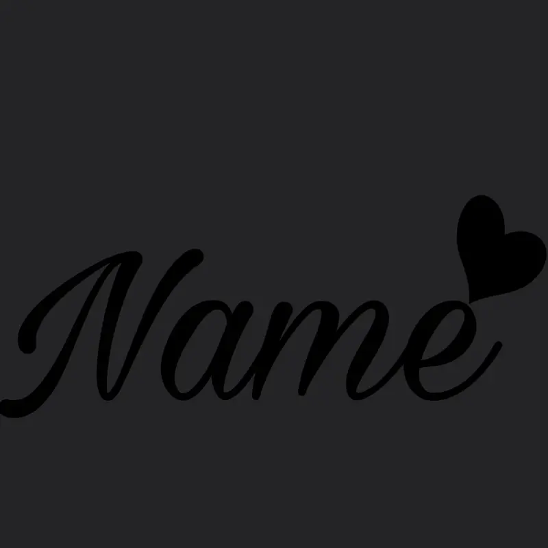 Name With A Heart Car Decal