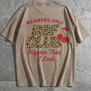 RBF Club Leopard Cherry Comfort Colors Unisex Shirts, Wash Tee