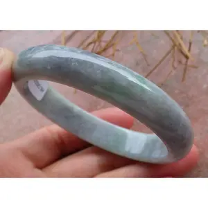 Certified Hand Carved Green Natural Myanmar Burma Grade A JADE Jadeite Circle Bangle Bracelet 58mm