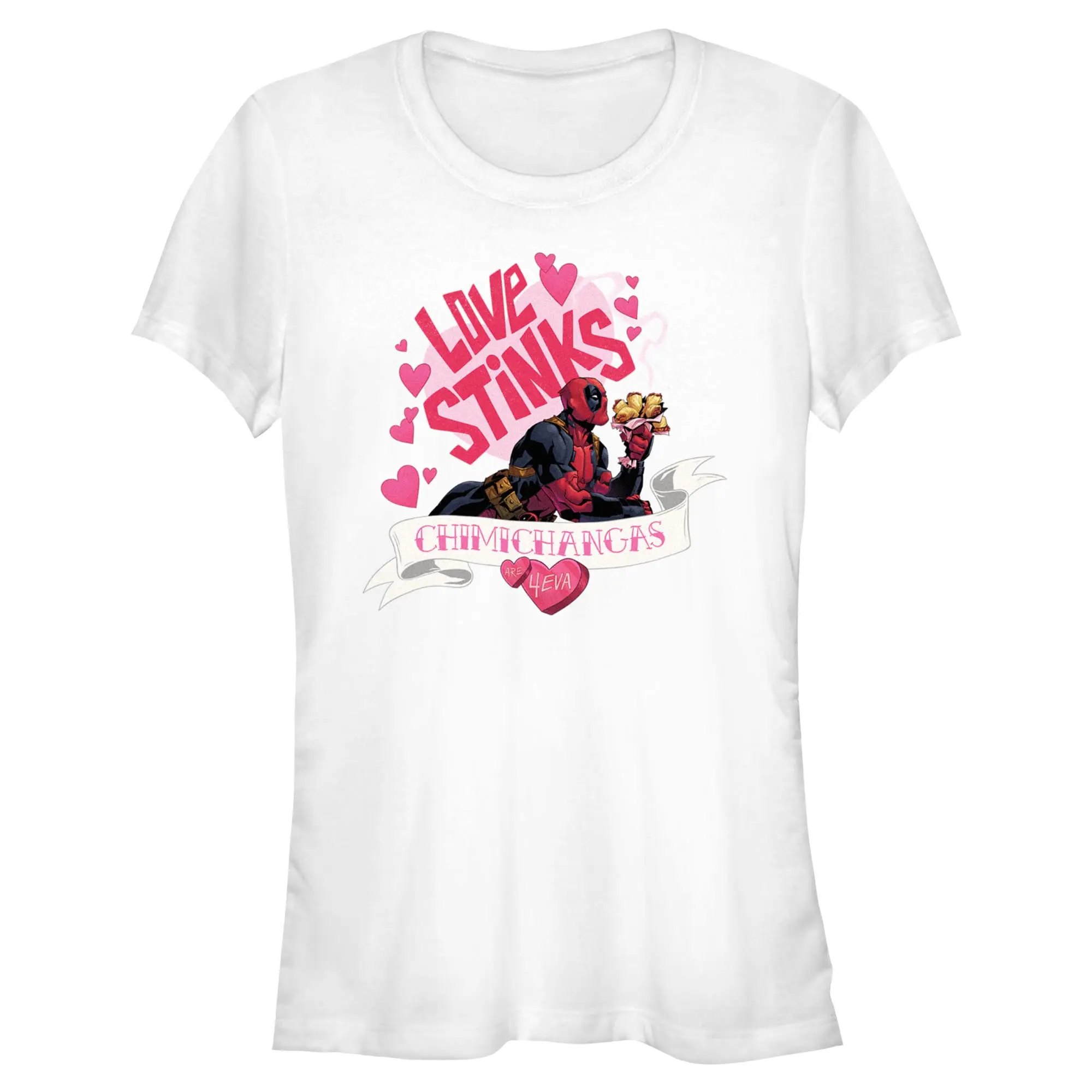 Junior's Marvel: Deadpool Chimichangas Are 4EVA T-Shirt