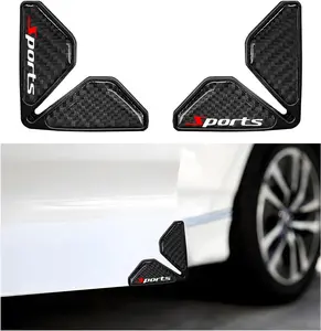PCS Car Door Corner Protector Edge Guards, Real Carbon Fiber AntiCollision Car Door Edge Protector, SelfAdhesive Decorative Auto Corner Protect, Vehicle Exterior Accessories (Black Sport)