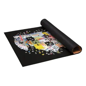 TDC Games Roll Up Jigsaw Puzzle Felt Mat & Folding Cardboard Tube