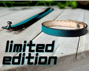 Leather Bracelet Ombre | Limited Edition - Hand Made // Air Brushed // High-End Fashion | Thin Stackable Leather Bracelet | Adjustable Bracelet | Handmade Gift