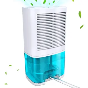 Dehumidifier 68oz(2000ml) Small Dehumidifier with Drain Hose for Up to 650 sq.ft Ultra Quiet Mini Portable Air for  Basements Bathroom Bedroom Closet Kitchen RV