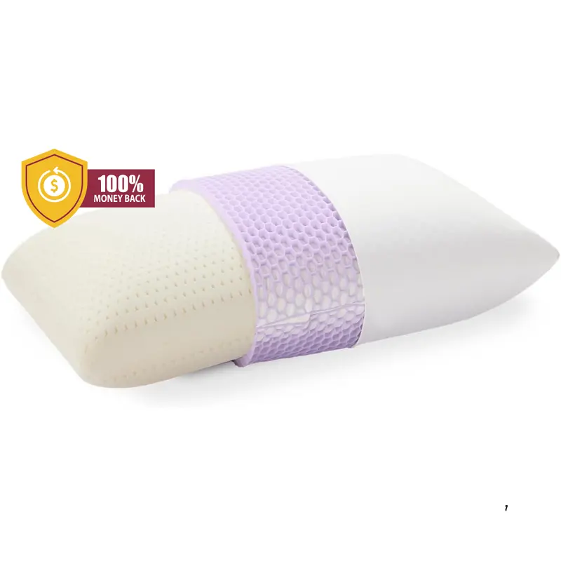 Harmony Pillow - Standard - Medium, Greatest Pillow Ever Invented, 360º Hex Grid & Talalay Latex Core - No Pressure Support, Stays Cool, Luxurious Comfort
