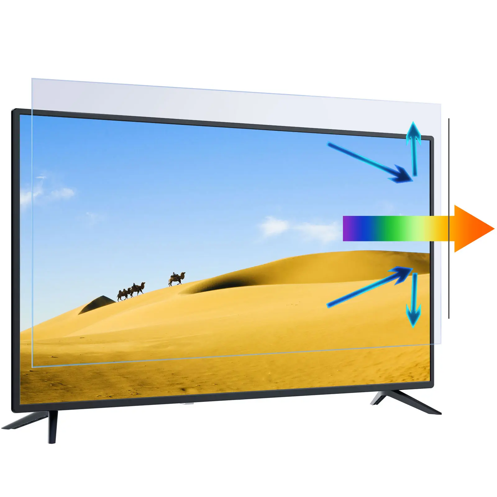 70-Inch Monitor Protective Film, Glare-Reducing, Blue Light Blocking, Reflection-Resistant, Fingerprint-Repellent, Scratch-Proof for Indoor/Outdoor PC/Mac (1538*869mm, Eye Protection)