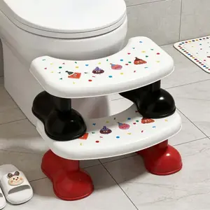 2026 New Model 15.35'x9.84'x6.3' Toilet Stool, Adult Toilet Seat Stool, Removable, Footrest Stool, Thickened Plastic Anti-Slip Toilet Stool, Squatting Stool, Home Use Stool, Suitable for Foot Rest, Portable Toilet Stool, Toilet Aid, Fits Various Room T
