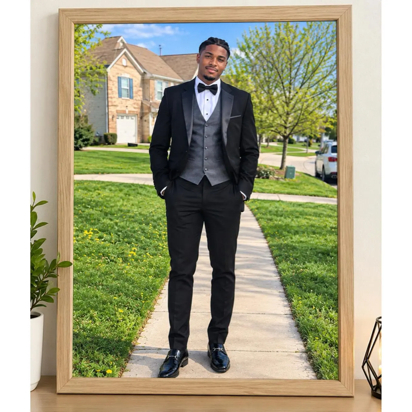 Personalized your photo Natural Color 12x16 Framed Photo of Man in Formal Attire