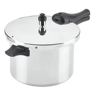 Pressure Cooker 6 Quart Aluminum Stovetop Pressure Cooker, Induction Compatible, Silver