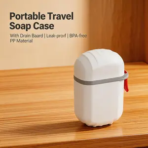 Transparent Sealed Soap Dish with Lid, Keeps Soap Dry and Clean for Travel and Daily Use Compact Transparent Soap Box, Lightweight Portable Style for Travel, Camping and Home Bathroom