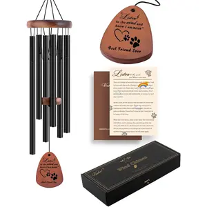 Dog Memorial Gifts, 28" Pet Memorial Wind Chimes, Loss of Dog Sympathy Gift, Pet Loss Passing Away Remembrance Bereavement Gift