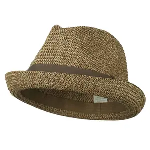 Men's Fedora with Paper Straw Braid