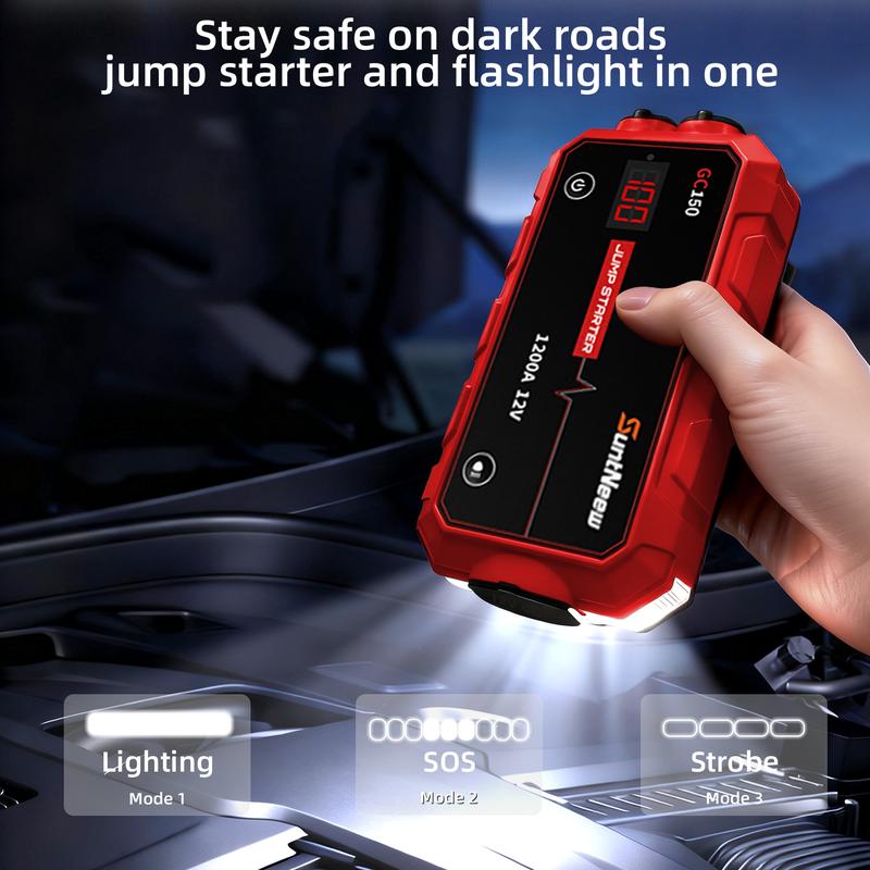 SuntNeew GC400 20000mAh Winter Savior Car Jump Starter Jumper Box Booster Power Bank Battery Charger High Capacity Portable & Versatile for Car Battery Emergency Light Charging Compact