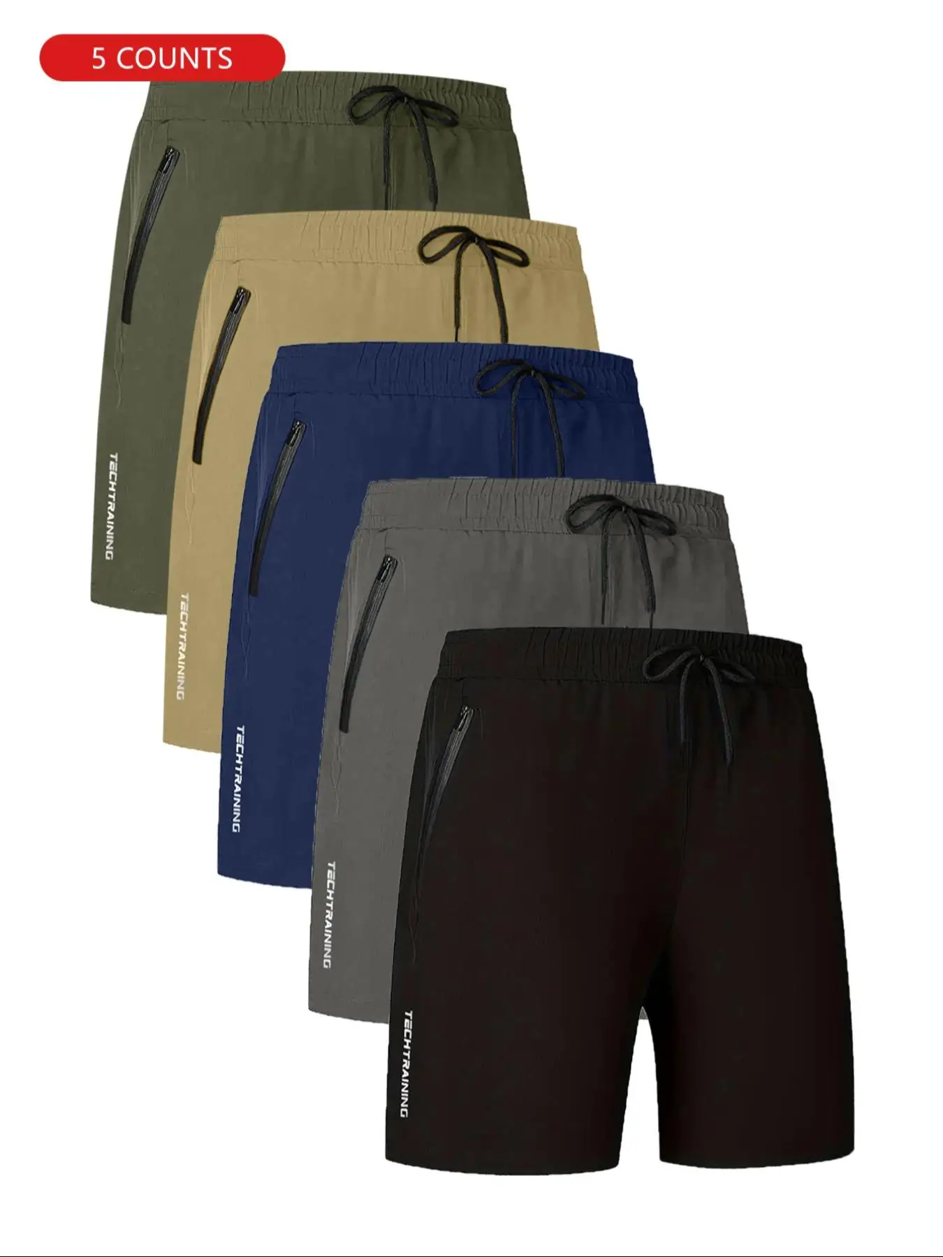 Men's Letter Print Drawstring Waist Shorts, Shorts for Men, Men's Street Wear Shorts, Regular Fit Casual Zipper Straight Leg Shorts for The Summer, Me