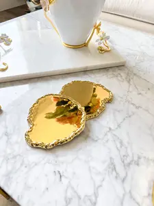 Gold Ceramic Coaster Gold Ceramic Coaster