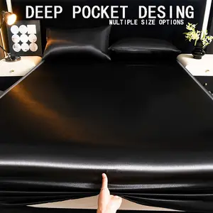 3 Piece Satin Dustproof Bed Skirt, Deep Pocket, King/queen/full Size, Multiple Sizes, Soft Mattress Protector, Perfect Gift