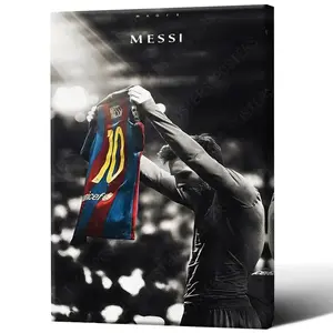 Lionel Messi Football Poster HD Canvas Print Sports Art for Home Decor High Quality AAA+++ Canvas Wall Art