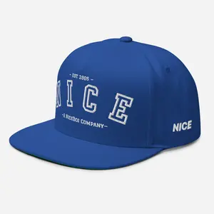 TEAM NICE A-Frame Snapback - Blue/White Lettering