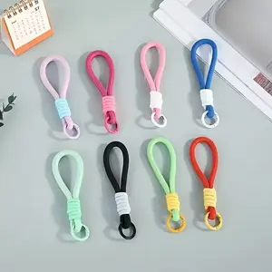 Set of 8 Durable Colorful Nylon Strings with Detachable Anti-Loss Strap, Ideal for Water Bottles, Insulated Bottles, Earphone Cases, Phone Straps