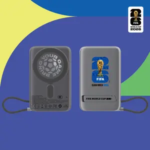 Official FIFA World Cup 2026 Edition, 10000mAh Magnetic Power Bank with Built-in Cable and Stand, 15W Max Wireless, 22.5W Max Battery Pack for iPhone 17/16 Series, Apple Watch, Galaxy