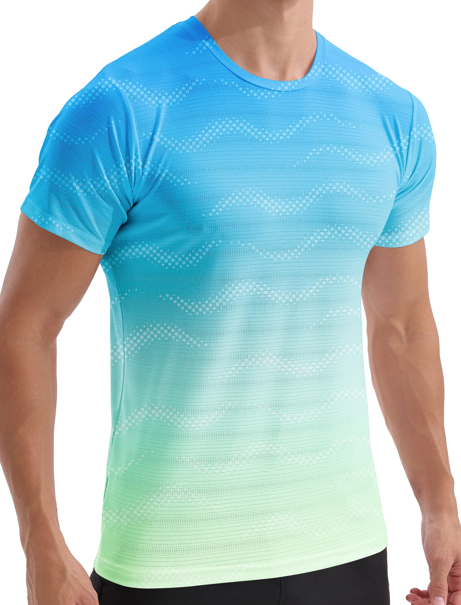 APTRO Men's Athletic T-Shirts Quick Dry Running Workout Shirts Short Sleeve Activewear Crew Neck Gym Tee Tops 92% Polyester 8% Elastane Fast Drying Breathable Fabric for All Seasons
