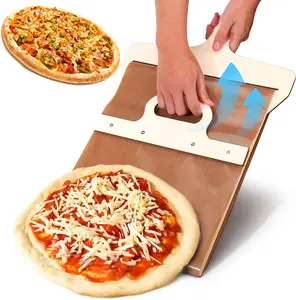 Sliding Pizza Peel, Non Stick Pizza Shovel, Wood Pizza Spatula, Super Magic Pizza Peel Kitchen Pasta Kitchen Pasta