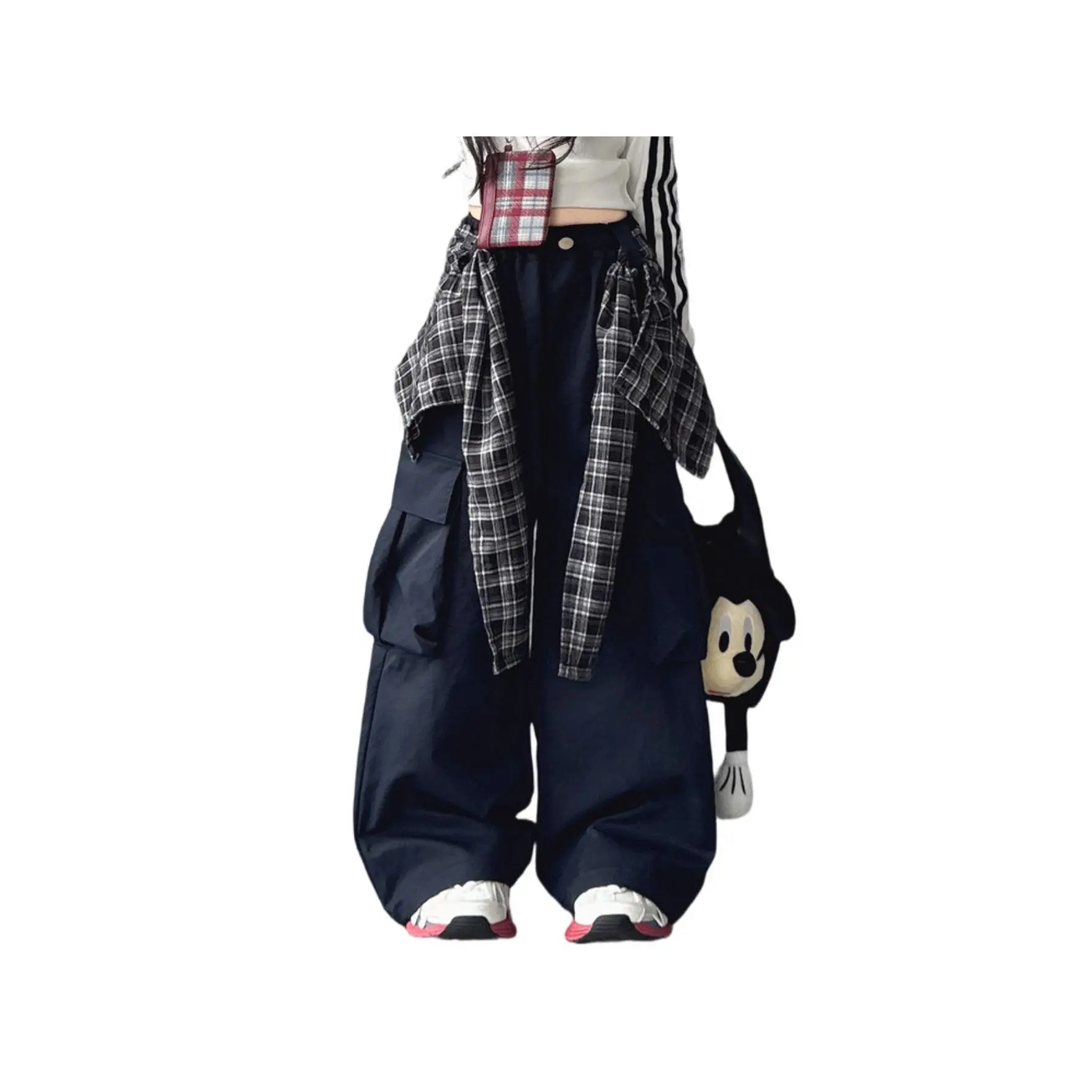 Girls' Casual Plaid Shorts, Loose Fit American Retro Cotton Bottoms with Slight Stretch and Regular Waist for Summer, Ages 7-16, 7-16 Years, 11-12Y, 13-14Y, Woven Plaid, 7-8Y