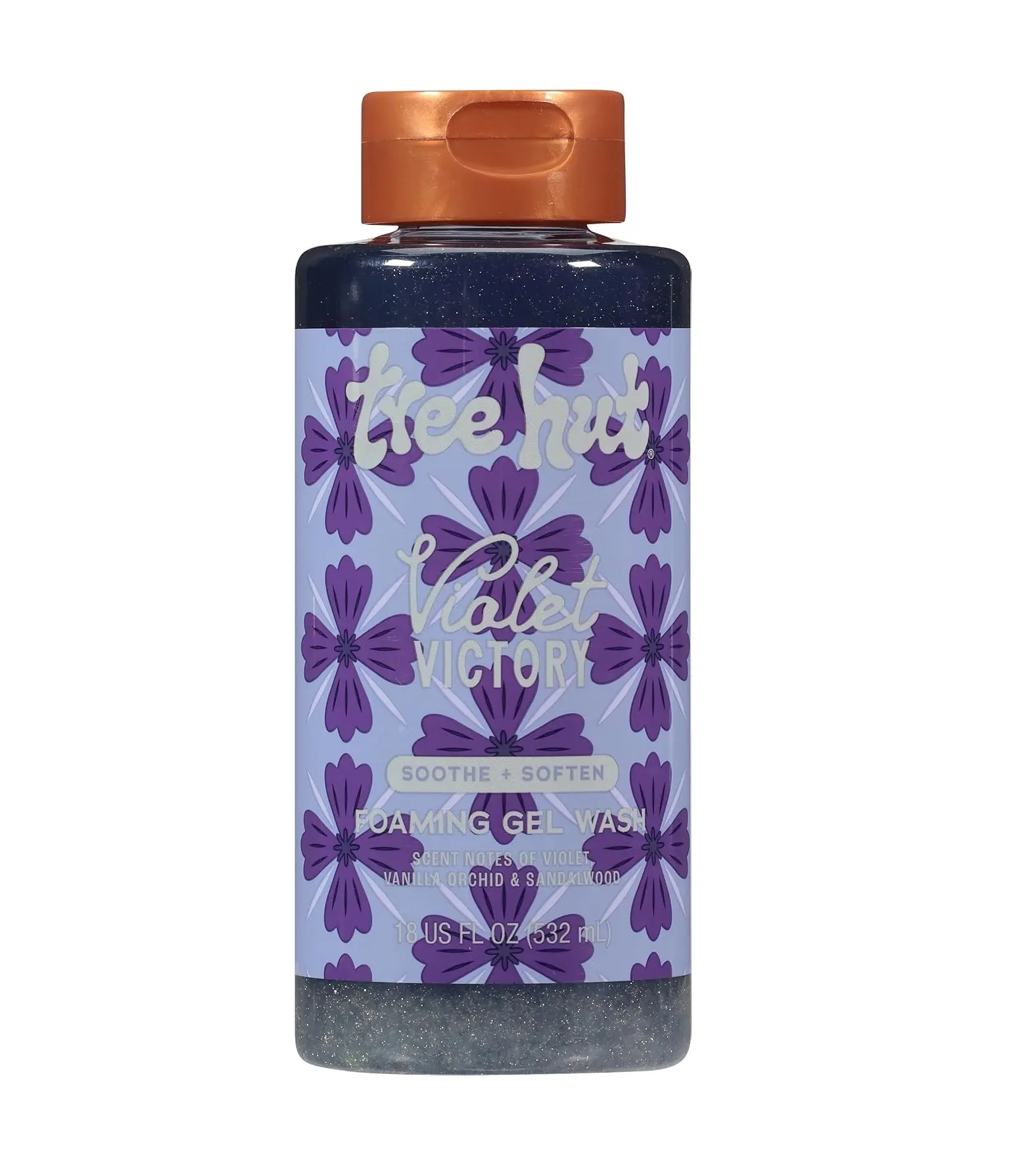 Tree Hut Violet Victory Foaming Body Wash, 18 Fl Oz | Nourishing & Moisturizing Shower Gel w/ Shea Butter & Essential Oils, Soft & Smooth Skin, Gentle Cleanser For All Skin Types