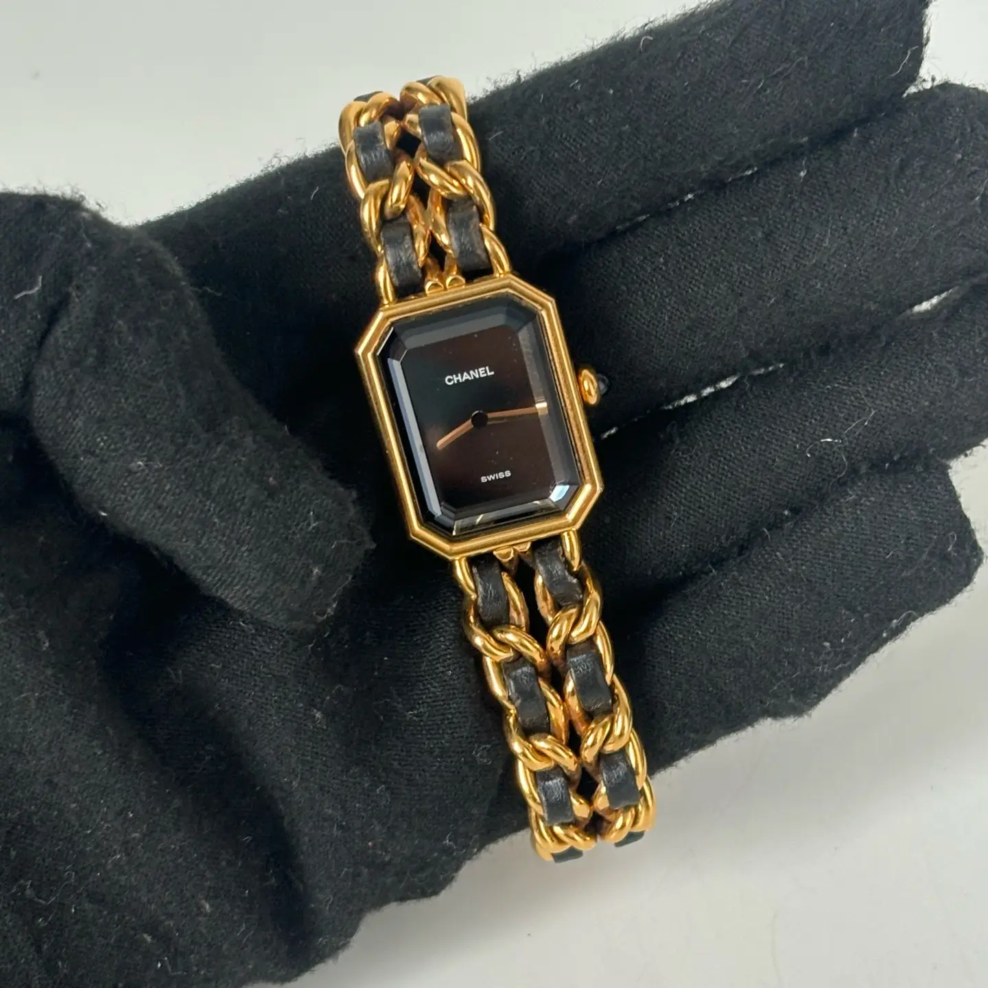 Chanel Première Black Gold Square Sugar Watch 22909556
