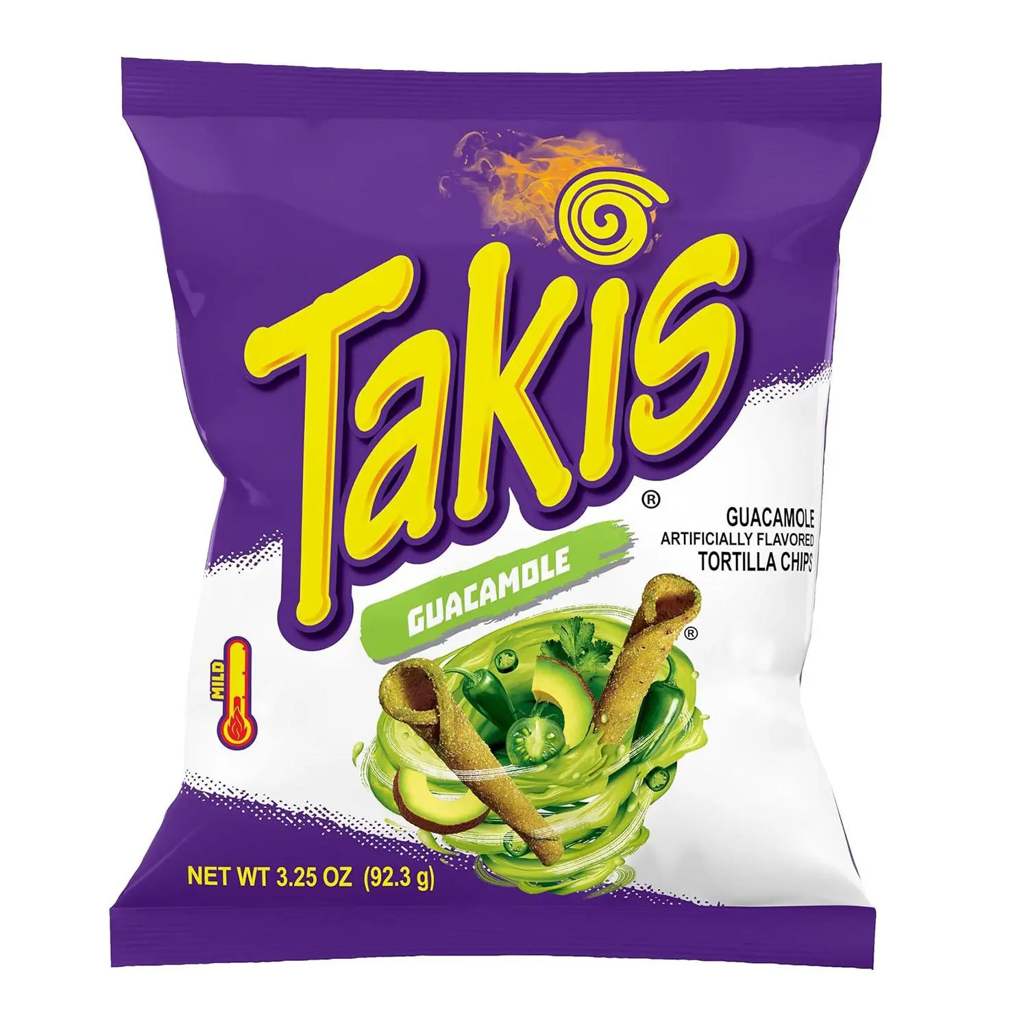 HOT!!! Takis Guacamole 3.25 oz Snack Size Bag, Guacamole Flavored Mild Spicy Rolled Tortilla Chips