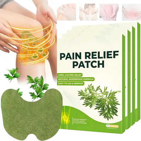 Wormwood Herbal Heat Patches (1BOX/2BOX Options) - Long Lasting, Flexible Heating Pad Stickers for Back Pain Relief, Knee Discomfort, Beauty & Personal Care Hand & Foot Care Essential