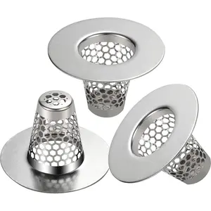 Small Conical Bathroom Sink Drain Strainer Basket Drain Catcher for 1.1"-1.25" Depth Drain Hole Under 1.6" Fits Bathroom Laundry Utility RV Sink