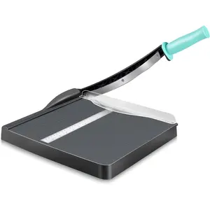 Paper Cutter, A4 Paper Trimmer with Safety Guard, 12" Cut Length Paper Cutting Board, Guillotine Trimmer with 16 Sheets Capacity, Paper Slicer for Scrapbooking Craft, Coupon, Label, Cardstock