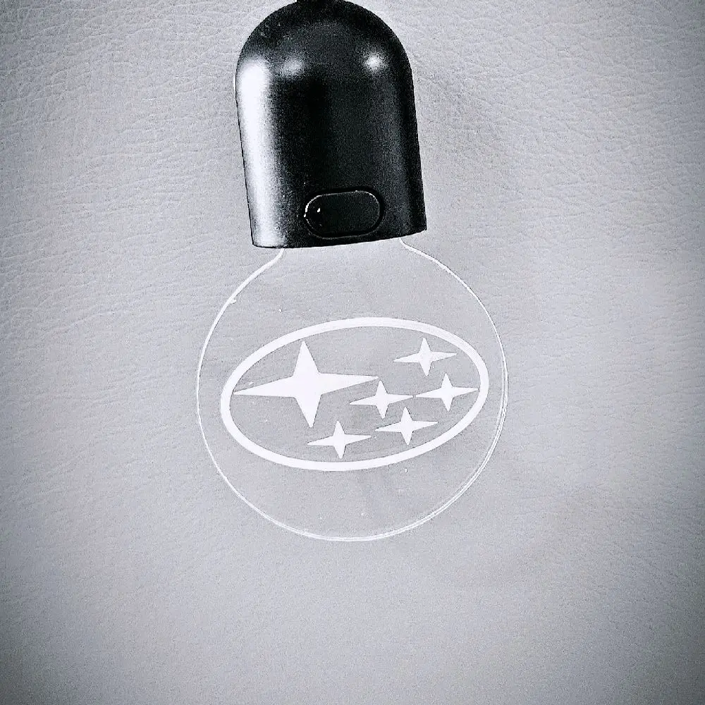 LED Subaru Lanyard and Rearview Mirror Ornament - USB-C Rechargeable Automotive Mirror Accessory