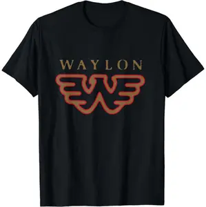 100% Cotton Golf Gift T-Shirt For Men and Women Waylon Jennings Exclusive Flying W Logo T-Shirt Official Merchandise Collection