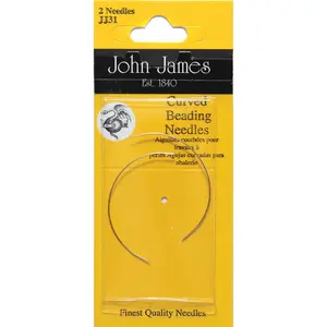 JJ31: John James Curved Beading Needle #10 JJ31 2PC