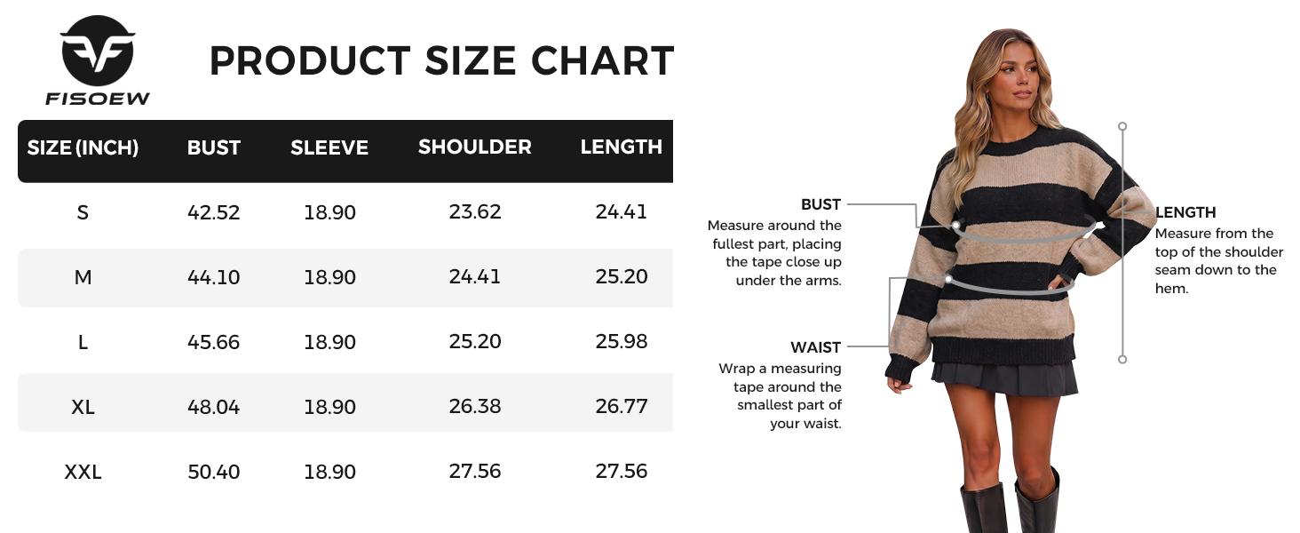 Fisoew Retro Color Block Stripe Sweater, Crew Neck Oversized Balloon Long Sleeve Loose Casual Pullover Top Matching Jeans Pants Fall Winter Casual Layering Top