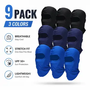 9 Pack Ski Mask for Men Women – Full Face Cover UV Sun Protection Cooling Balaclava, Breathable Neck Gaiter Scarf Bandana for Motorcycle Cycling Running Outdoor Sports