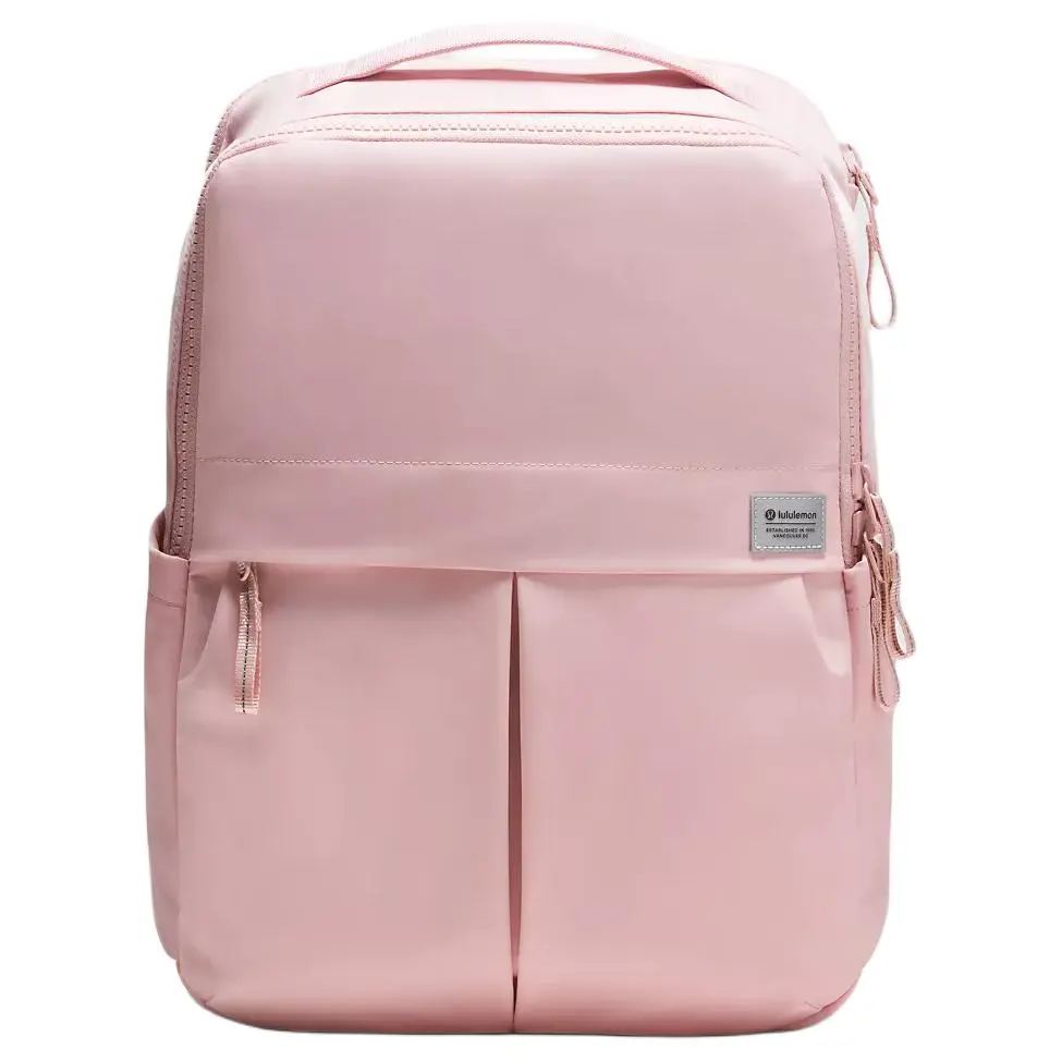 Lululemon Everyday 21L Women's Durable Backpack - Stylish Daypack with Side Pockets, Adjustable Straps (Pink Mist)