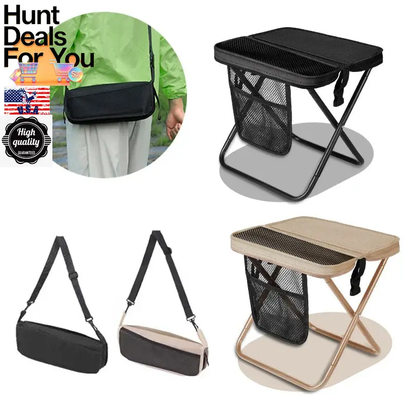 Foldable Backpack Stool Portable Folding Stool With Carry Bag Lightweight Mini Easy Carry Outdoor Chair For Travel For Travel