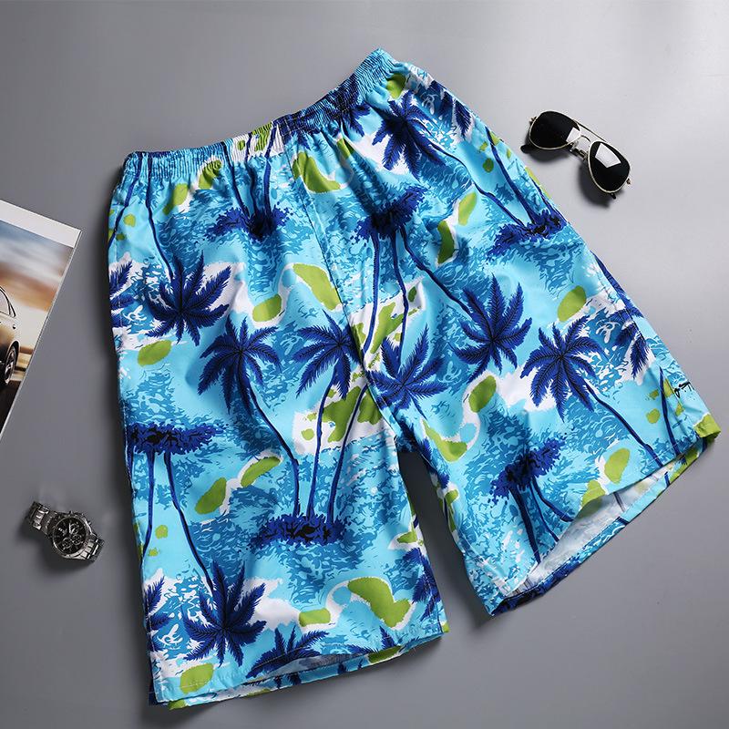 Summer Swimming Shorts Trunks Men Beach Shorts Camouflage Print Quick Dry Surf Shorts Drawstring Brand Casual Beachwear Menswear Flower