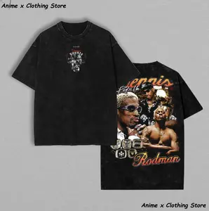 Dennis Rodman Vintage 90s Bootleg Graphic T-Shirt, Chicago Bulls NBA Streetwear Retro Style, Premium 100% Heavyweight Cotton Acid Wash Tee, Oversized Relaxed Fit, Durable High Quality Print Gift