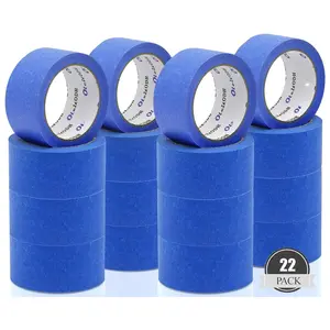22 Rolls Blue Painters Tape Bulk 2 inch x 55 Yards, Painters Masking Tape No  Wall Painting Tape Artist Tape Trim Edge Finishing Tape for Wall Painting Decoration DIY Supplies