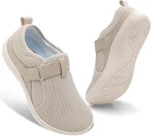 Spesoul Wide Womens Walking Shoes Adjustable Diabetic Shoes Breathable Zero Drop Barefoot Shoe Neuropathy Edema Nursing Shoe Wide Width Sneakers