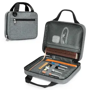 Gatycallaty Bible Cover Case Zippered Pocket Scripture Church Bag Book Carry Bible Carrying Case for Women Men (Gray)