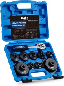 10PCS Oil Filter Cap Wrench Set – Low Profile Metric Socket Tools for Toyota, VW, BMW & Mercedes