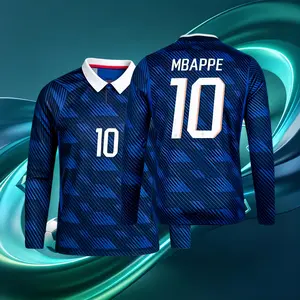 2026 France Home And Away 7#Dembele and 10#Mbappe Short And Long Sleeve Soccer Jersey Fans Version Breathable