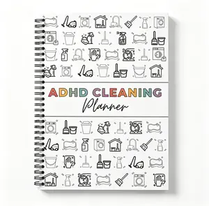 ADHD Cleaning Planner Notebook, Spiral Bound Chore Checklist Journal, Home Cleaning Schedule Organizer for Adults & Teens